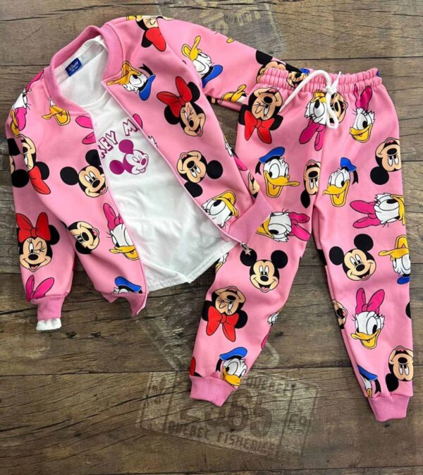 Ocieplany komplet Minie Mouse  Bluza + Spodnie + Koszulka