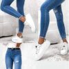 Spodnie Jeans z przetarciami Redseventy - obrazek 2