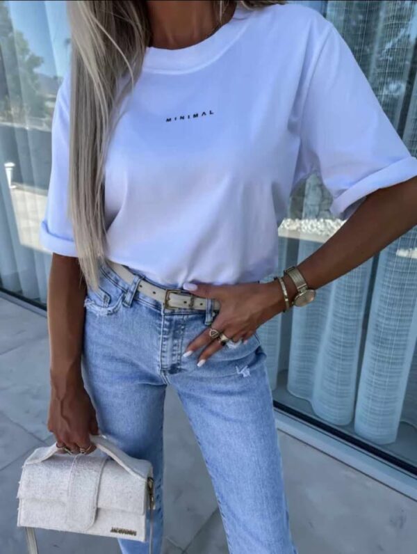 T-SHIRT MINIMAL BIAŁY