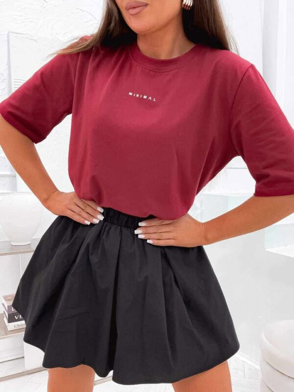 T-SHIRT MINIMAL BORDO