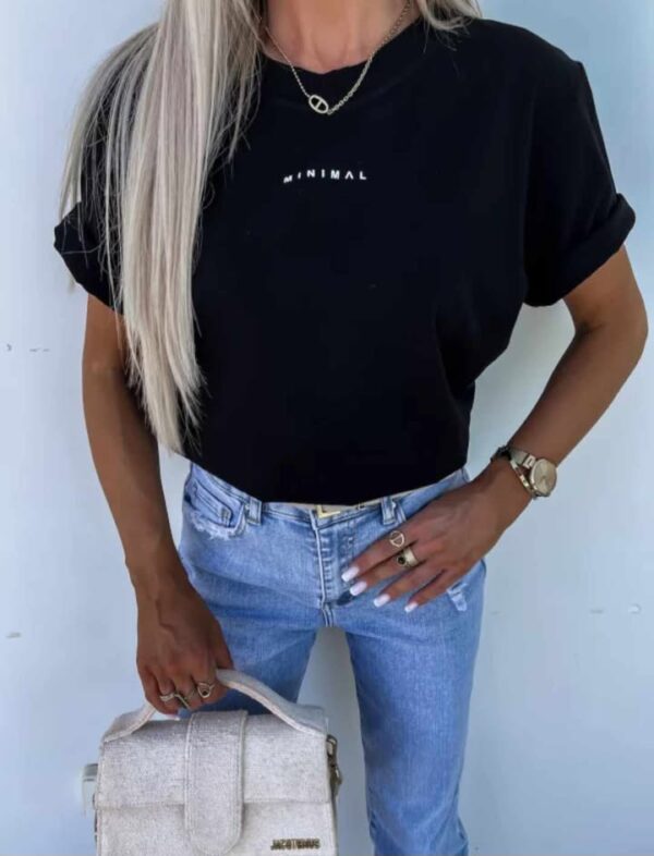 T-SHIRT MINIMAL CZARNY
