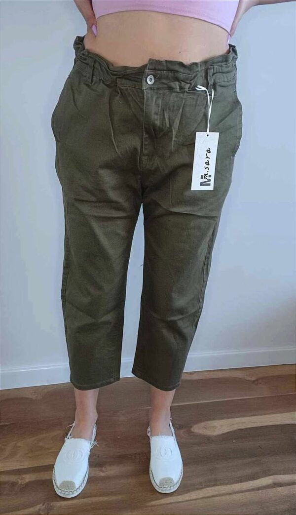Spodnie M-Sara typu Boyfriend Khaki
